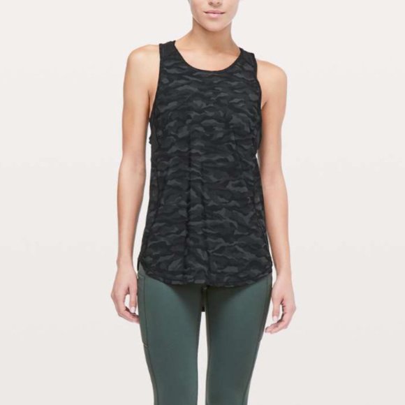 Lululemon Sculpt Tank II Sequoia Camo Print Deep Coal Black/Black 4 - Picture 2 of 13